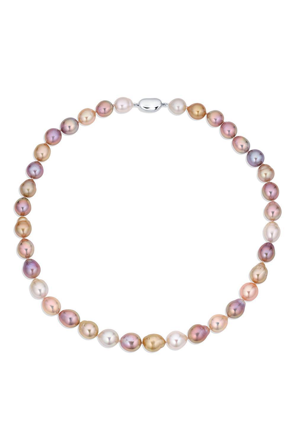 Multicolor Freshwater Pearl Necklace-SILVER-20-JEWELRYFINE JEWELNECKLACE O-BAGGINS