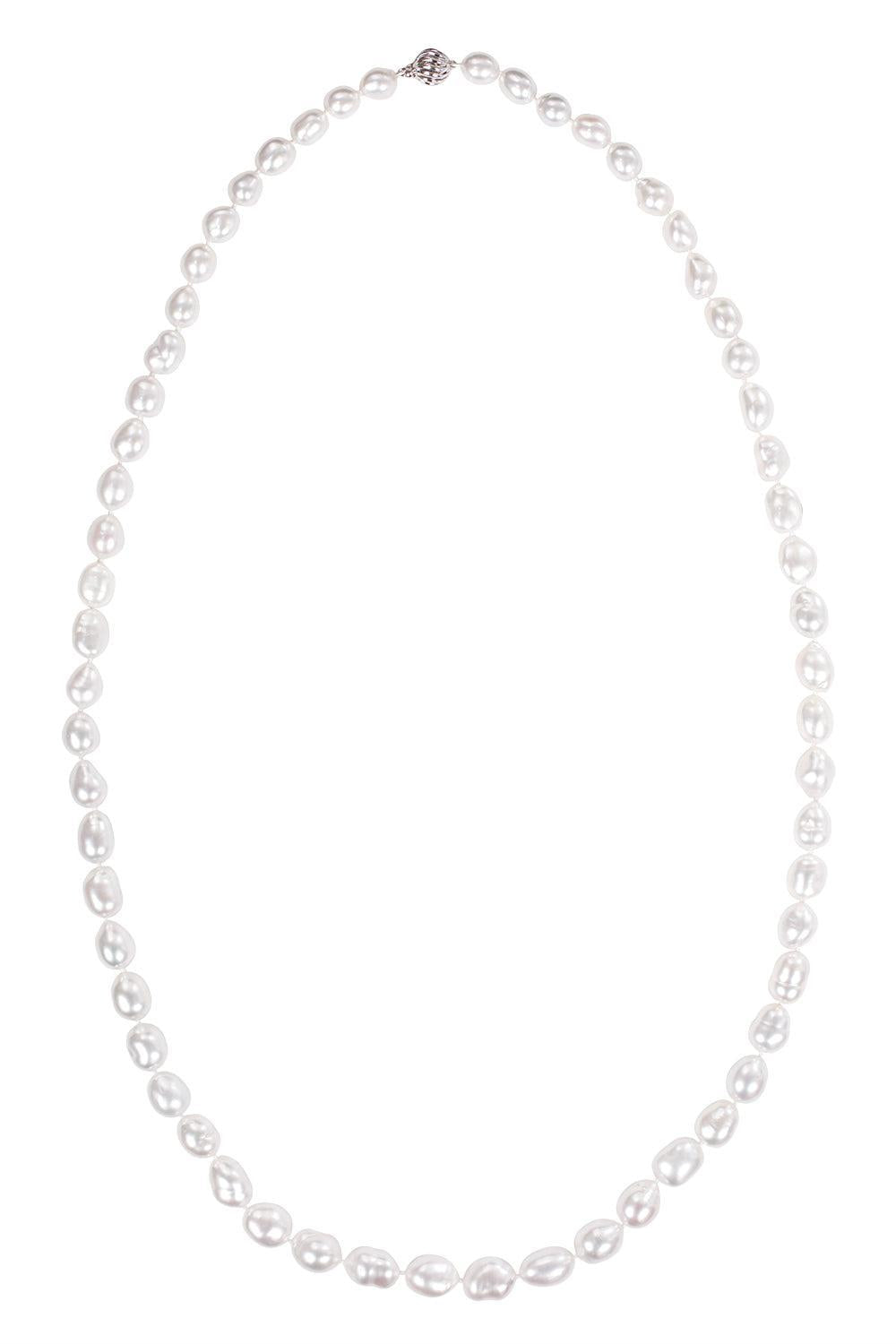 Endless South Sea Baroque Pearl Necklace-WHITE GOLD-34-JEWELRYFINE JEWELNECKLACE O-BAGGINS
