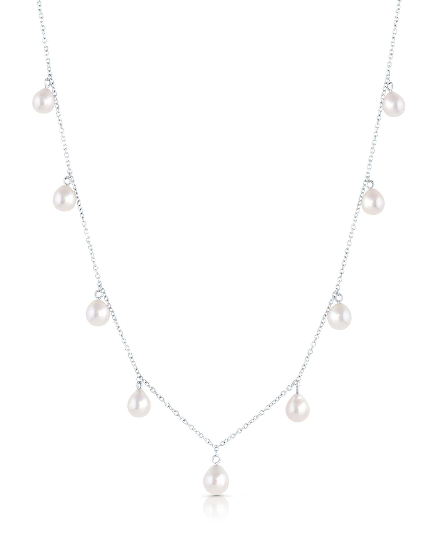 BAGGINS-Akoya Pearl Necklace 5-7mm-WHITE GOLD