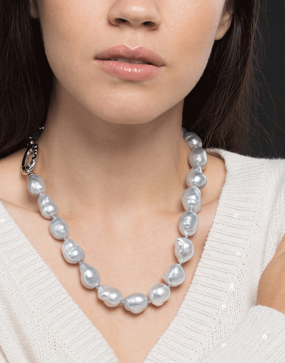 BAGGINS-Baroque South Sea Pearl Necklace-WHITE GOLD