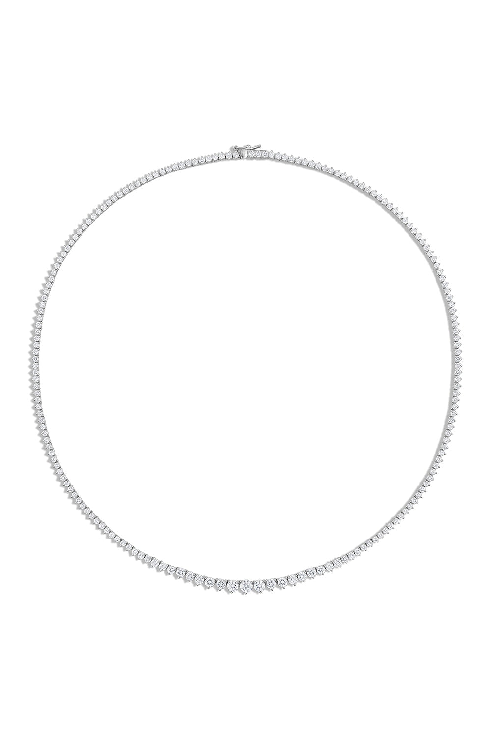 BAGGINS-Diamond Riviera Necklace - White Gold-WHITE GOLD
