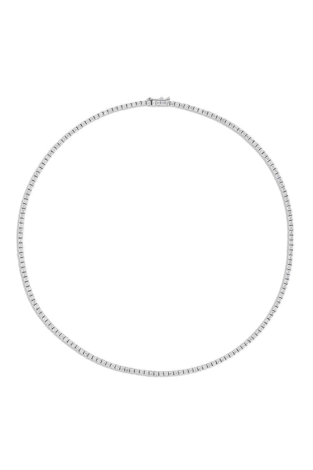 BAGGINS-Diamond Tennis Necklace - White Gold-WHITE GOLD