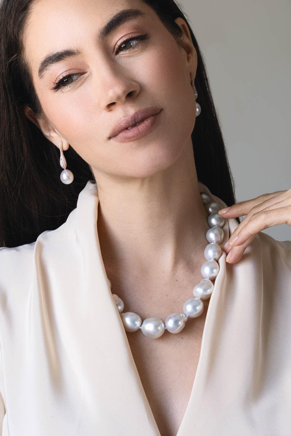Baroque Pearl Necklace-YELLOW GOLD-JEWELRYFINE JEWELNECKLACE O-BAGGINS