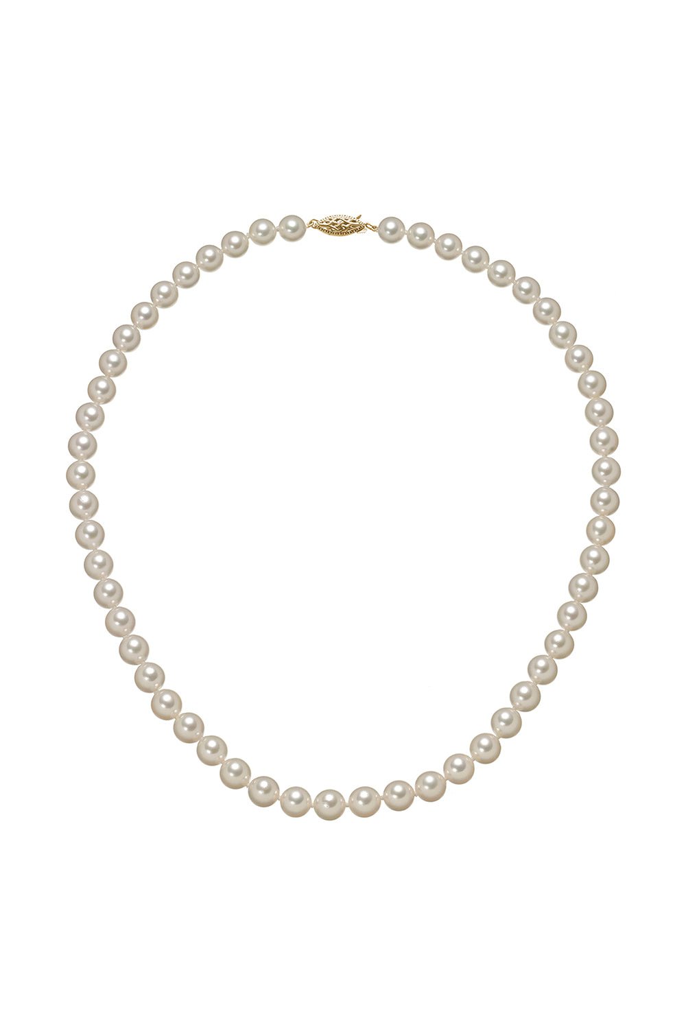BAGGINS-Classic Akoya Pearl Necklace-YELLOW GOLD