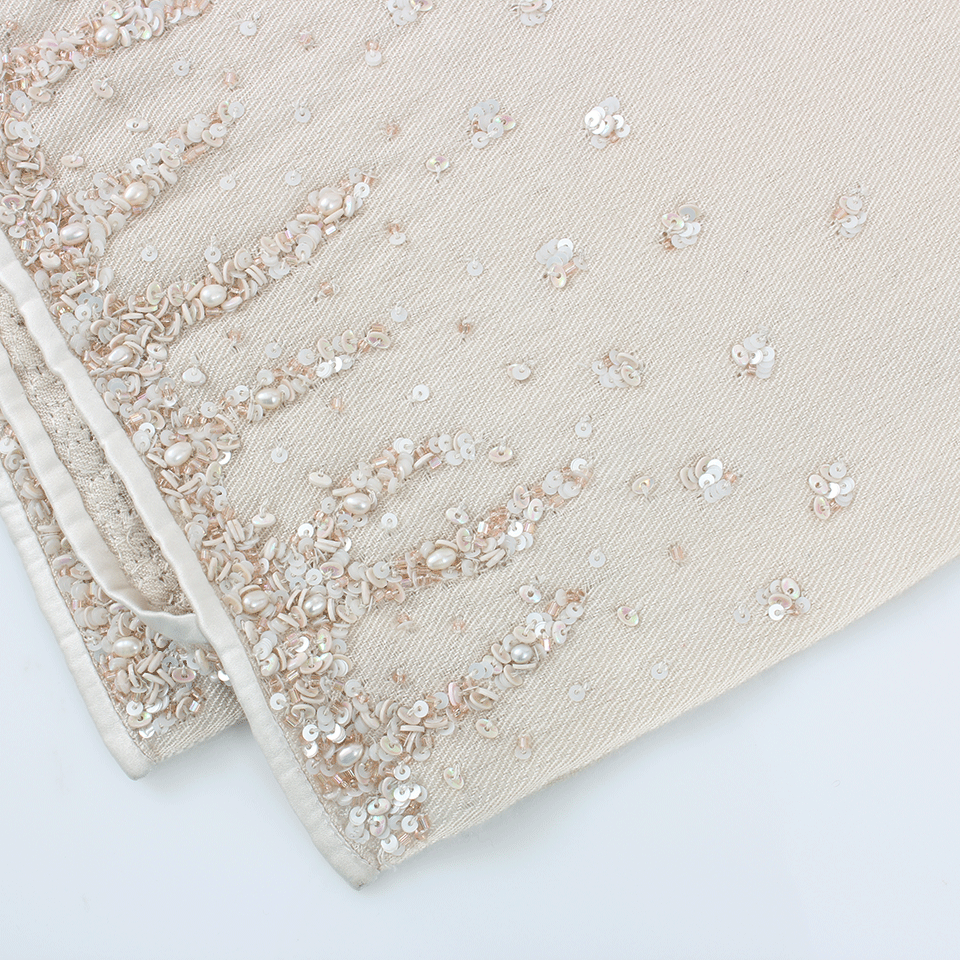 BAJRA SHAWLS-Pashmina With Pearl Sequins-ALBATROS