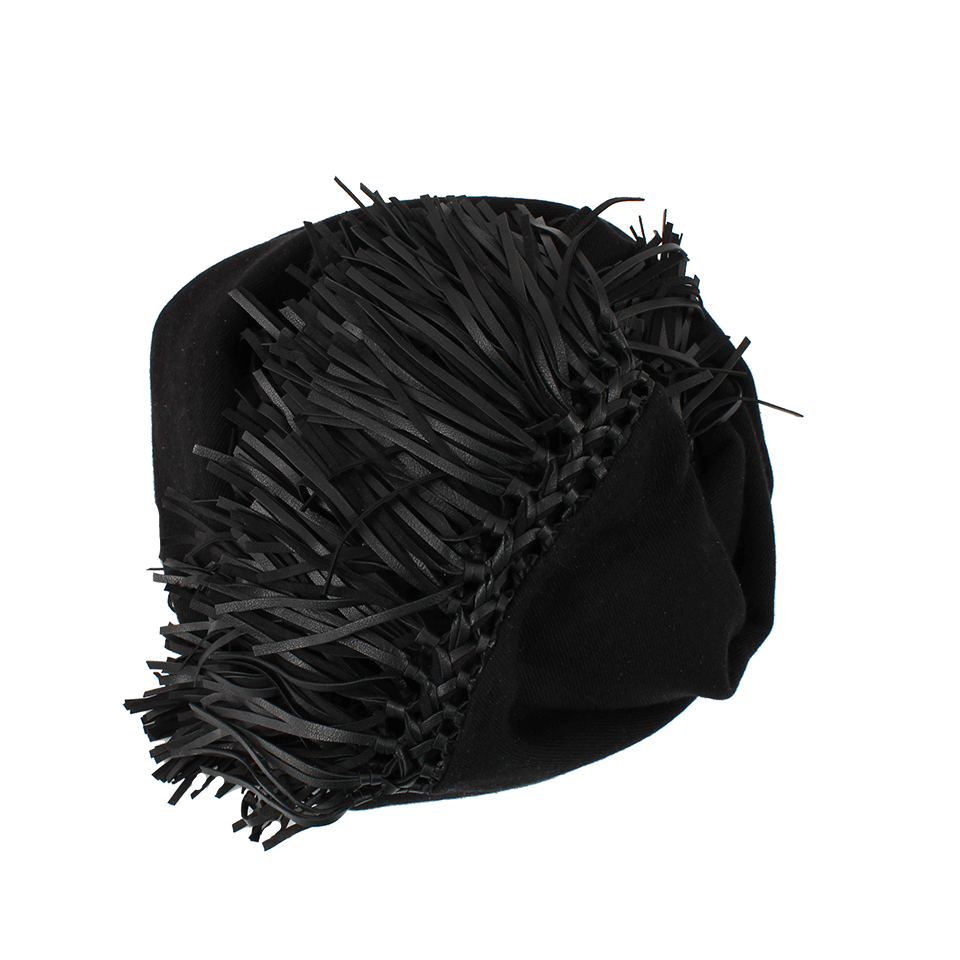 BAJRA SHAWLS-Leather Fringe Scarf-