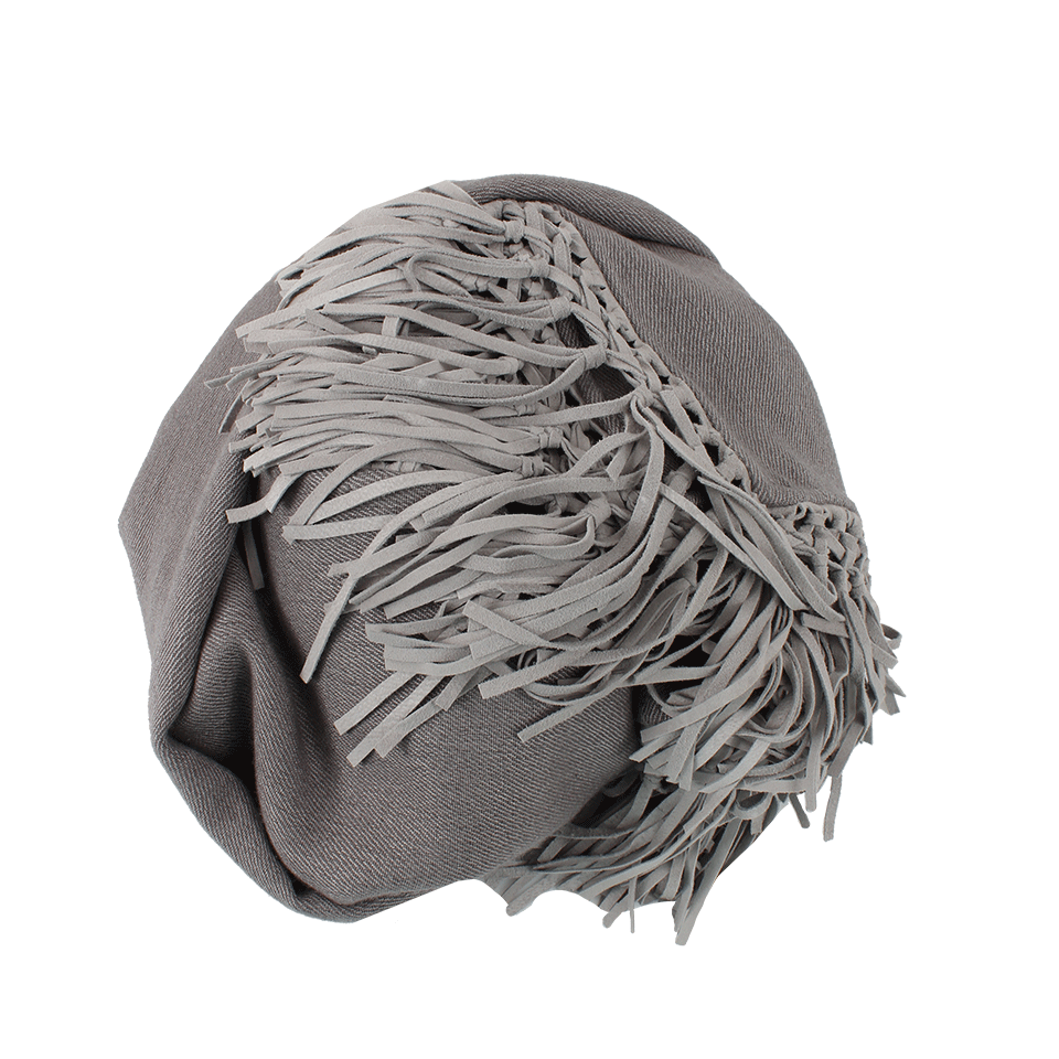 BAJRA SHAWLS-Leather Fringe Scarf-