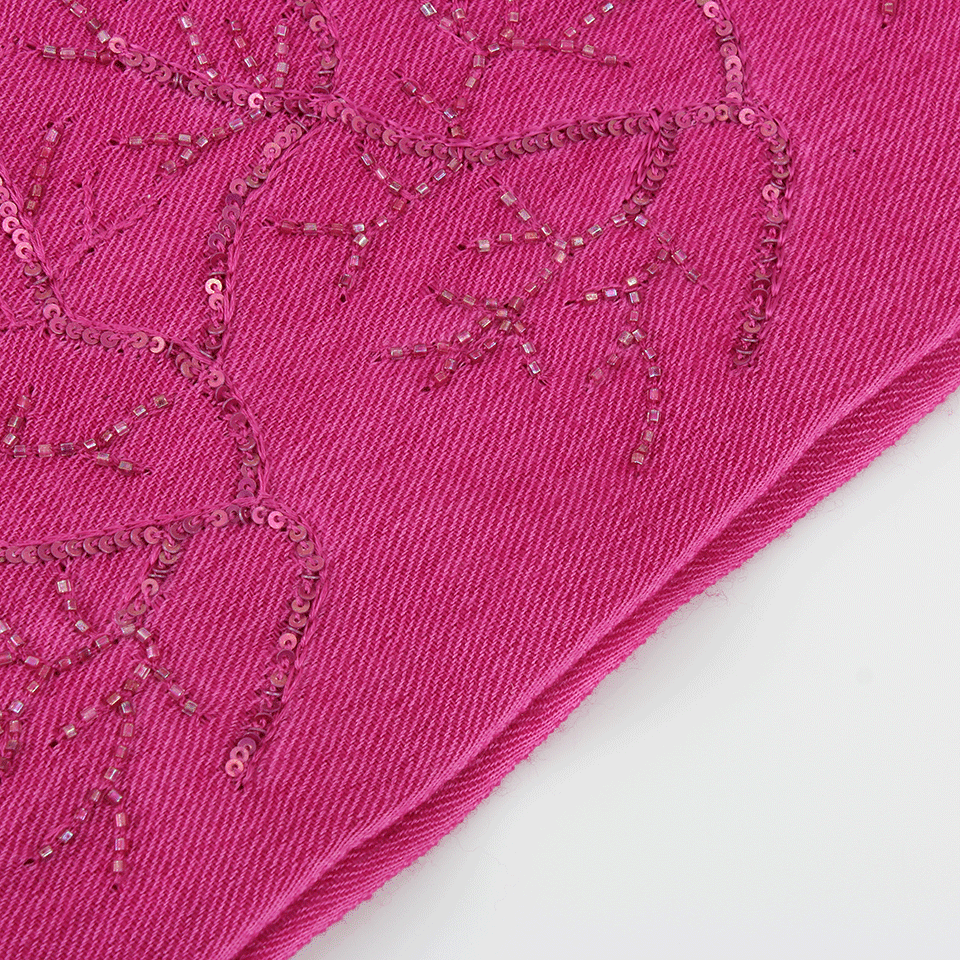 BAJRA SHAWLS-Satin Border Sequin Scarf-