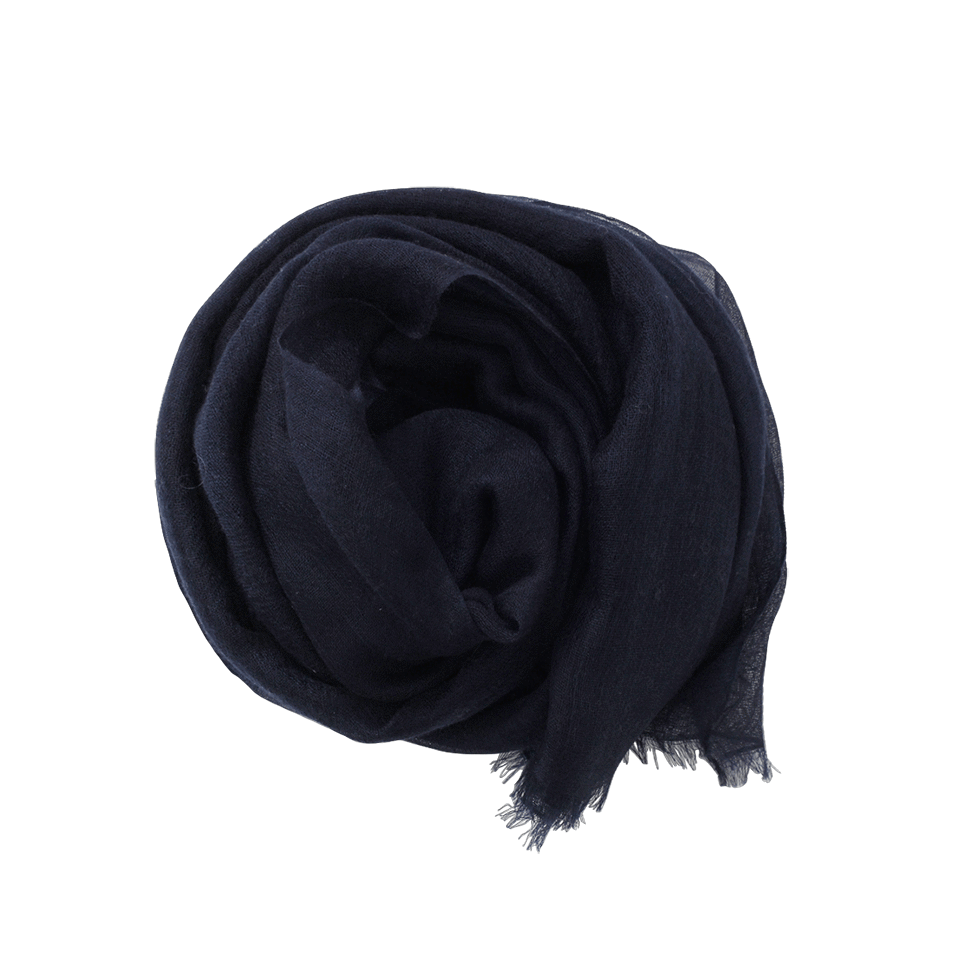 BAJRA SHAWLS-Lightweight Cashmere Scarf-NAVY