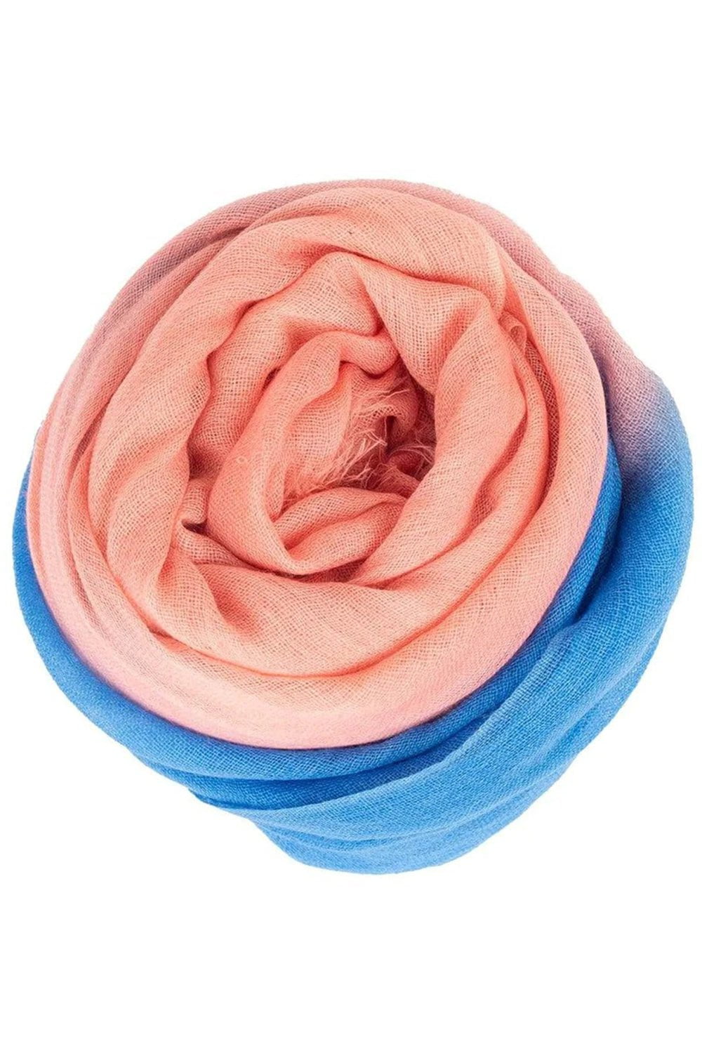 BAJRA SHAWLS-Dip Dyed Ombre Shawl-PNK/BLU