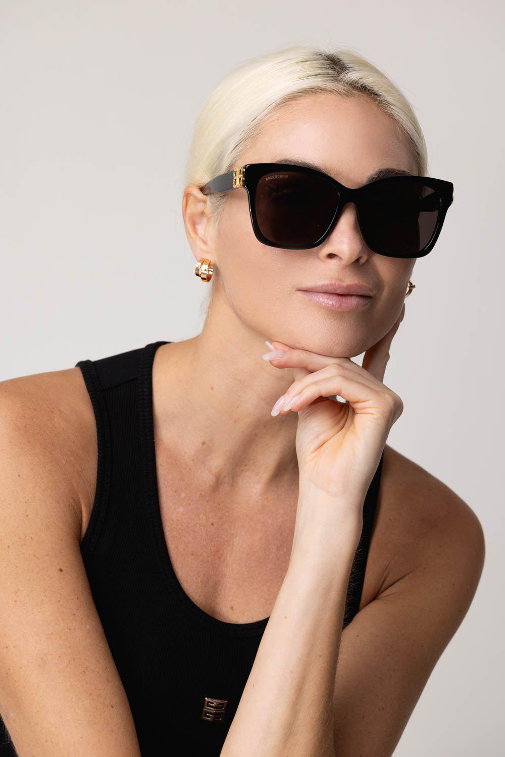 BALENCIAGA-Everyday Sunglasses - Black-BLK/BLK
