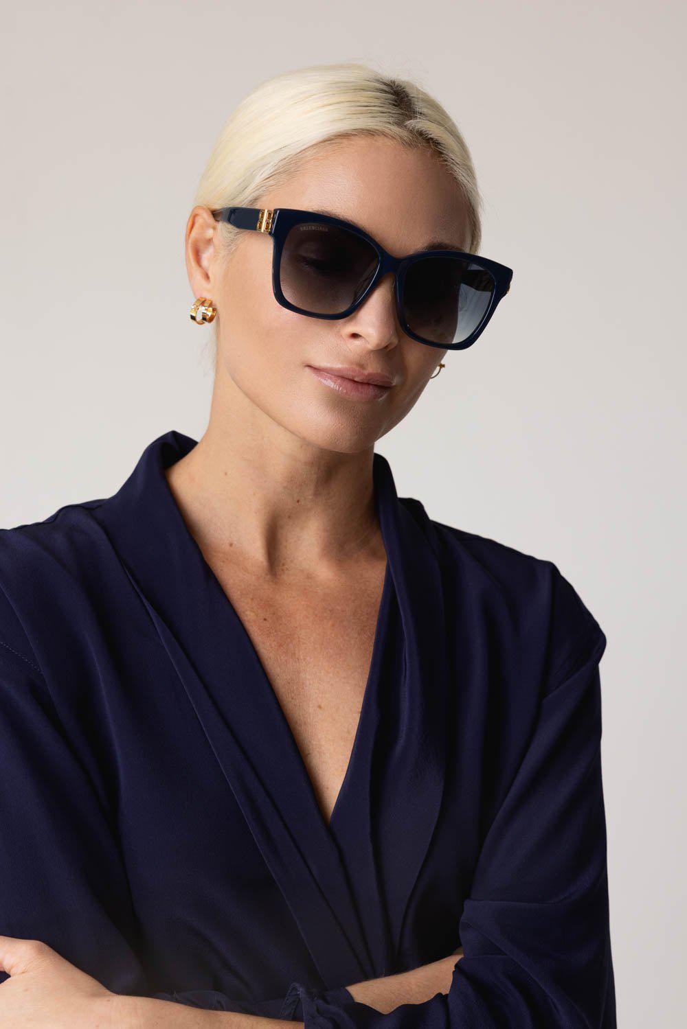 BALENCIAGA-Cateye Sunglasses - Blue Gold-BLU/GLD