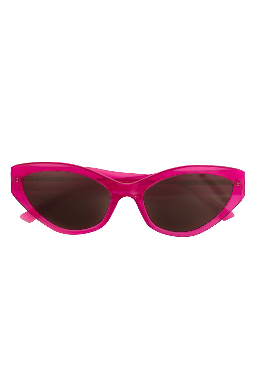 BALENCIAGA-Sleek Cat Eye Logo Sunglasses-FUX/GREY