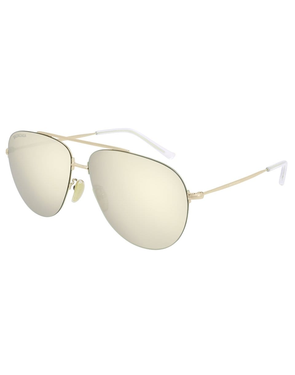 BALENCIAGA-Aviator Sunglasses-GOLD/WHT