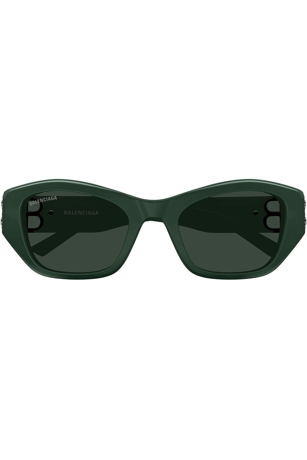 BALENCIAGA-Rectangle Logo Sunglasses-GREEN