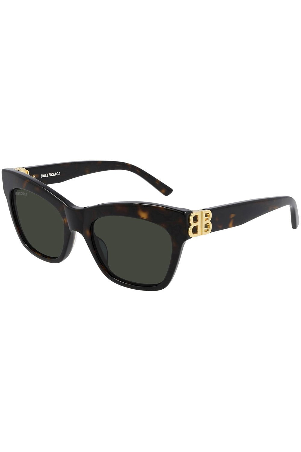 BALENCIAGA-Cat Eye Logo Sunglasses-HAVANA GOLD