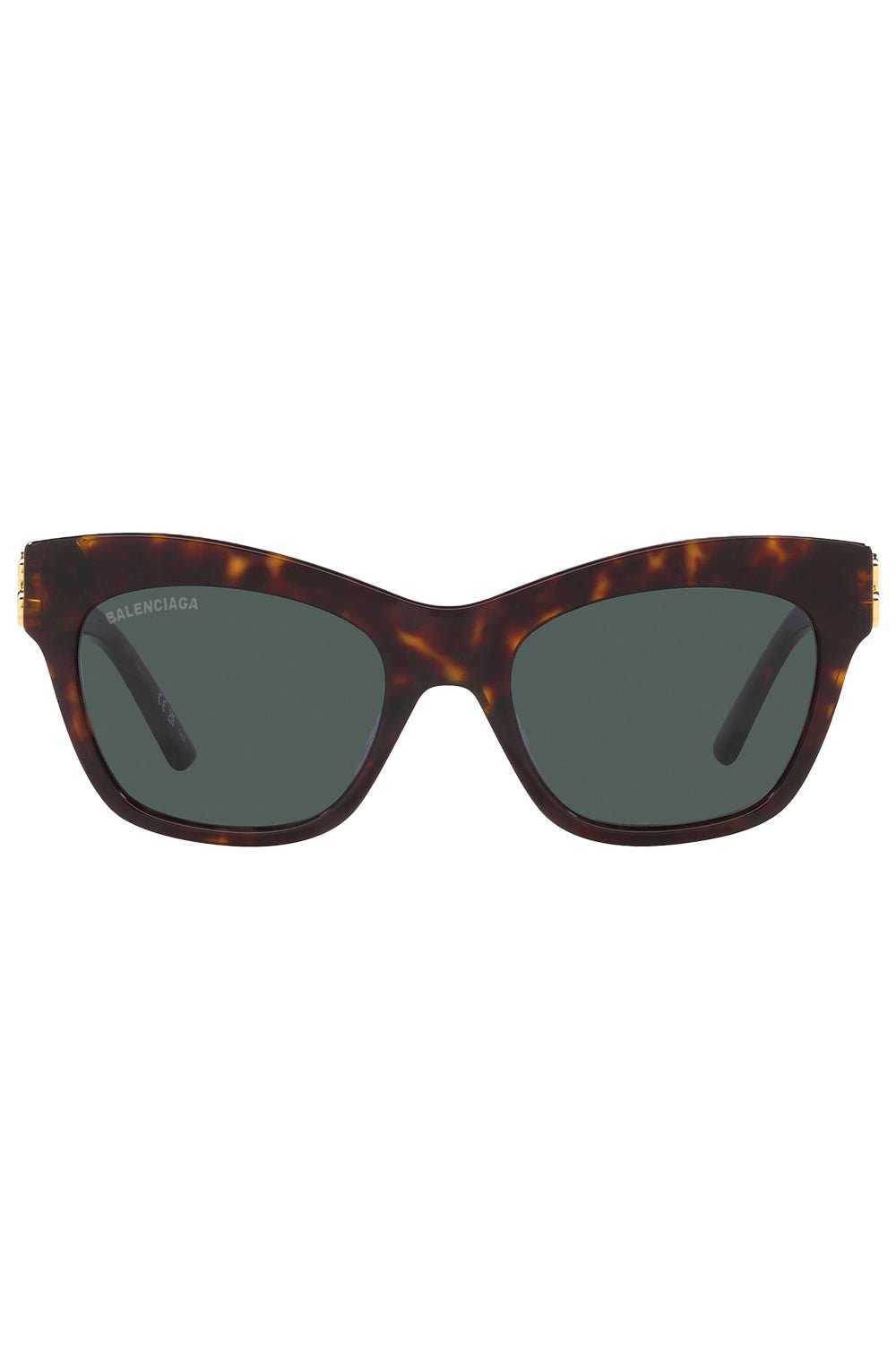 BALENCIAGA-Cat Eye Logo Sunglasses-HAVANA GOLD