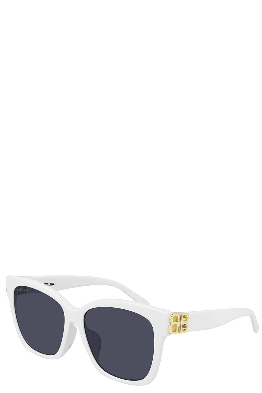 BALENCIAGA-Logo Sunglasses - White-WHT/GLD