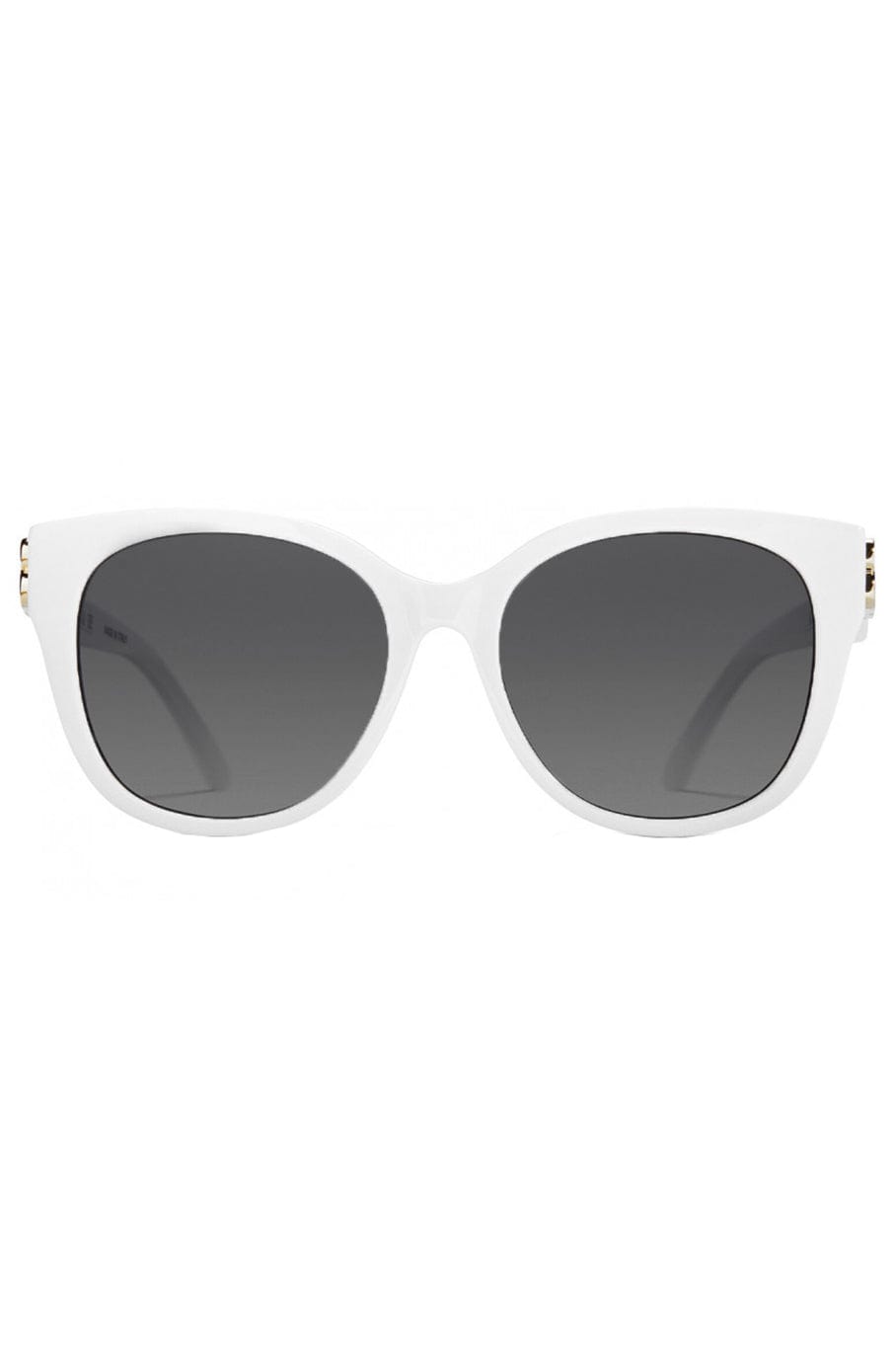 BALENCIAGA-Logo Sunglasses - White-WHT/GLD