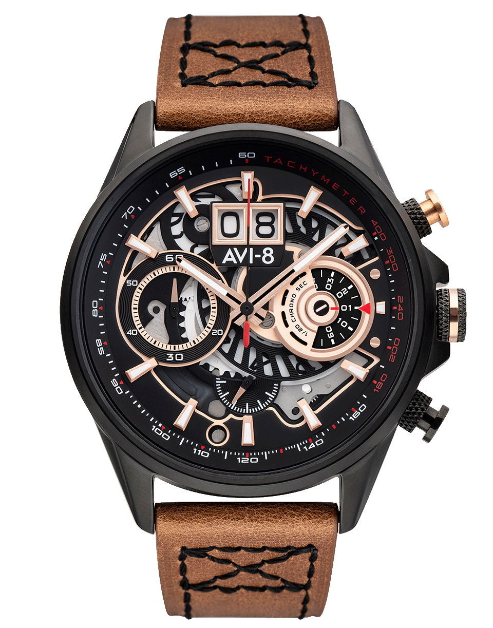 BALLAST 1903-Black and Brown Hawker Harrier II Watch-BLK/BRWN