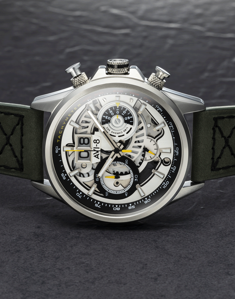BALLAST 1903-Green and Silver Hawker Harrier II Watch-GRN/SLVR