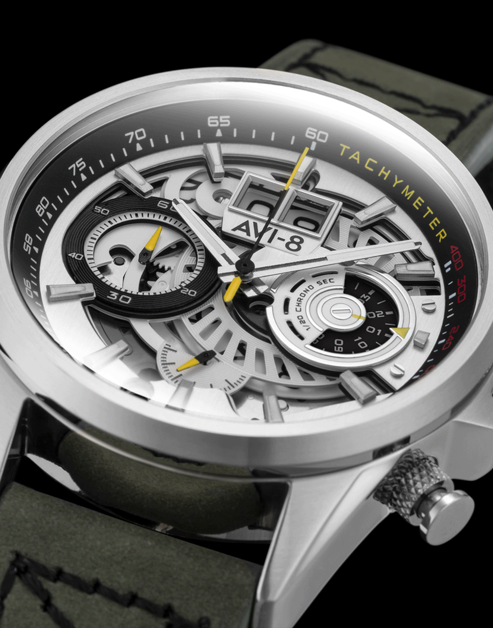 BALLAST 1903-Green and Silver Hawker Harrier II Watch-GRN/SLVR