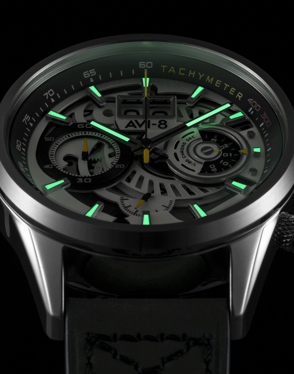 BALLAST 1903-Green and Silver Hawker Harrier II Watch-GRN/SLVR