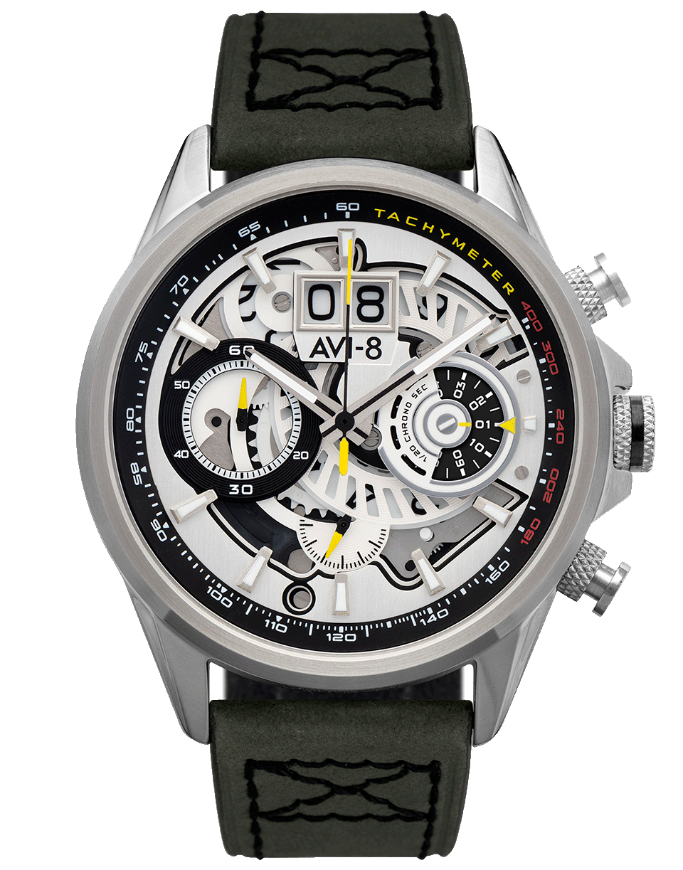 BALLAST 1903-Green and Silver Hawker Harrier II Watch-GRN/SLVR