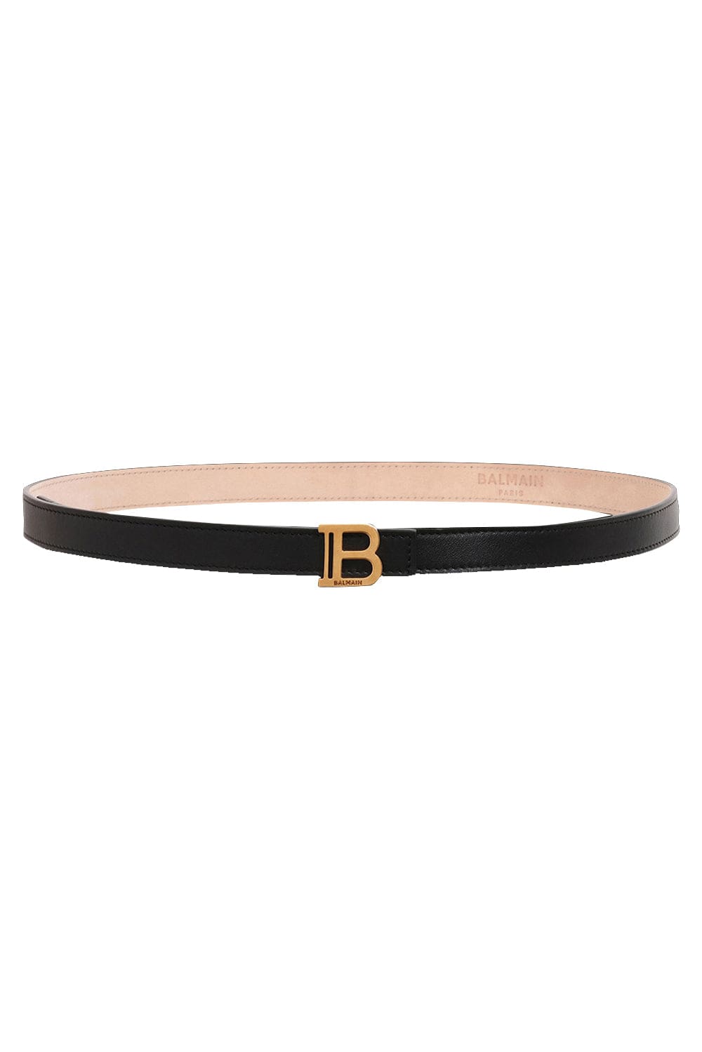 BALMAIN-Thin B Belt - Noir-
