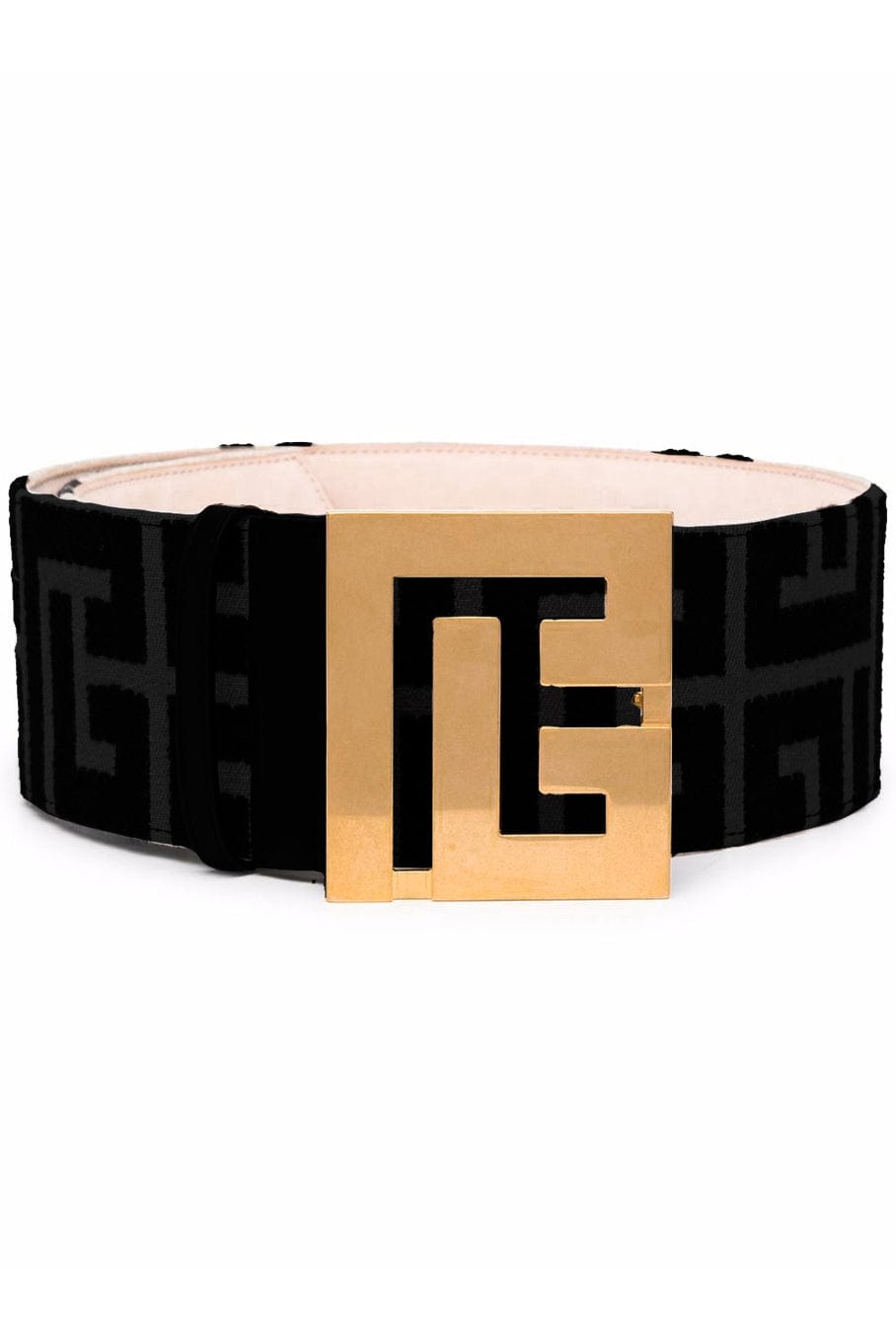 BALMAIN-PB Wide Monogram Belt-