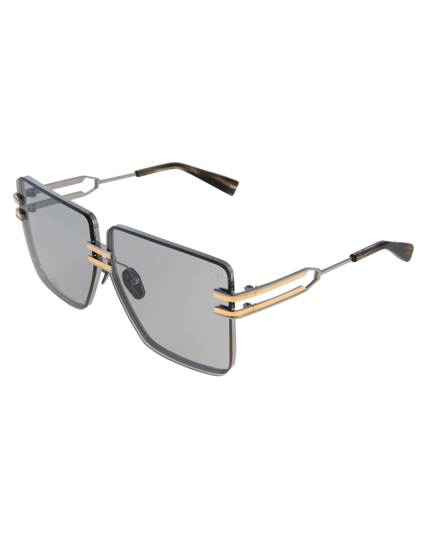 BALMAIN-Gendarme Black and Gold Unisex Sunglasses-BLACK/SILVER