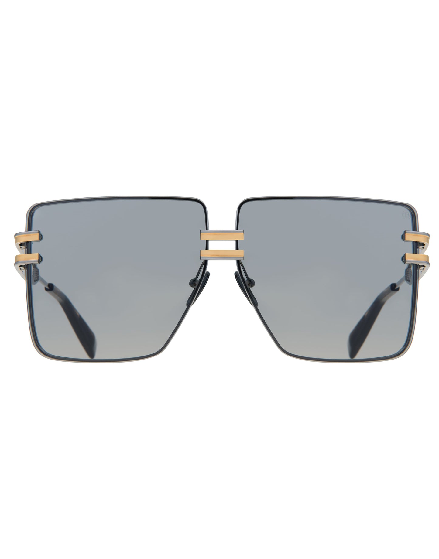 BALMAIN-Gendarme Black and Gold Unisex Sunglasses-BLACK/SILVER