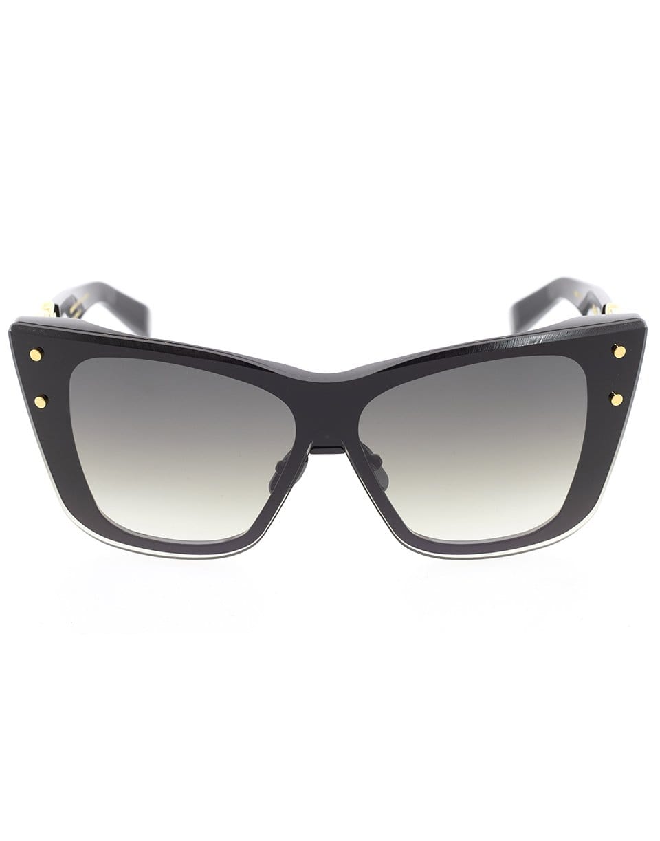 BALMAIN-Black & Gold Armour Sunglasses-BLK/GLD