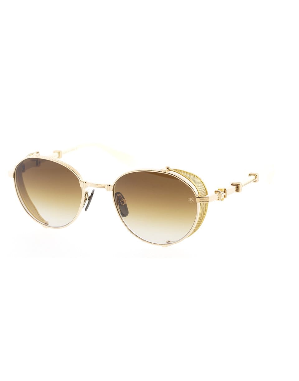BALMAIN-White & Bone Brigade Sunglasses-WG/BONE
