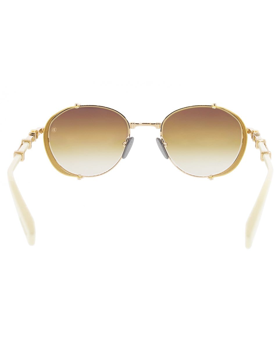 BALMAIN-White & Bone Brigade Sunglasses-WG/BONE