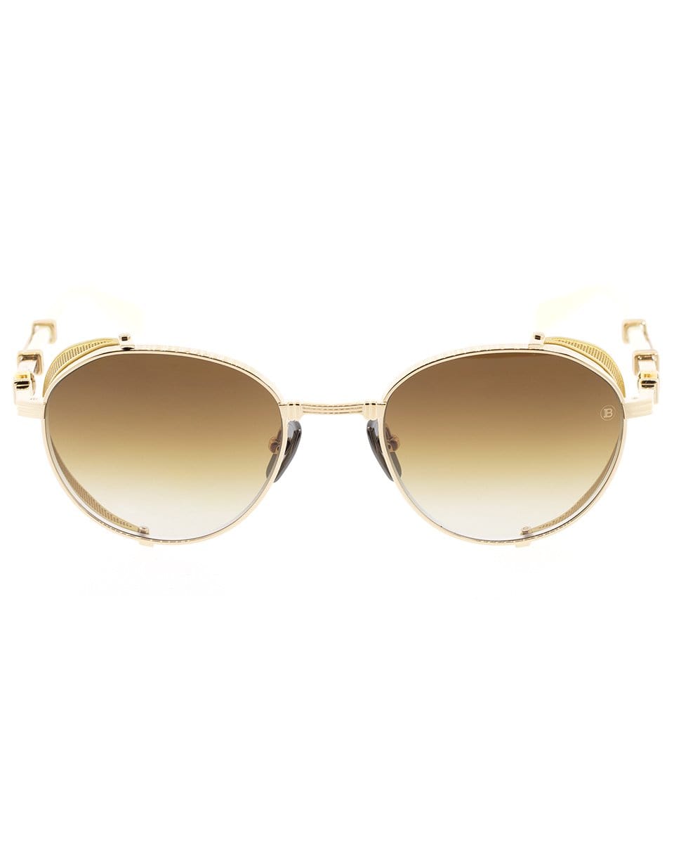 BALMAIN-White & Bone Brigade Sunglasses-WG/BONE