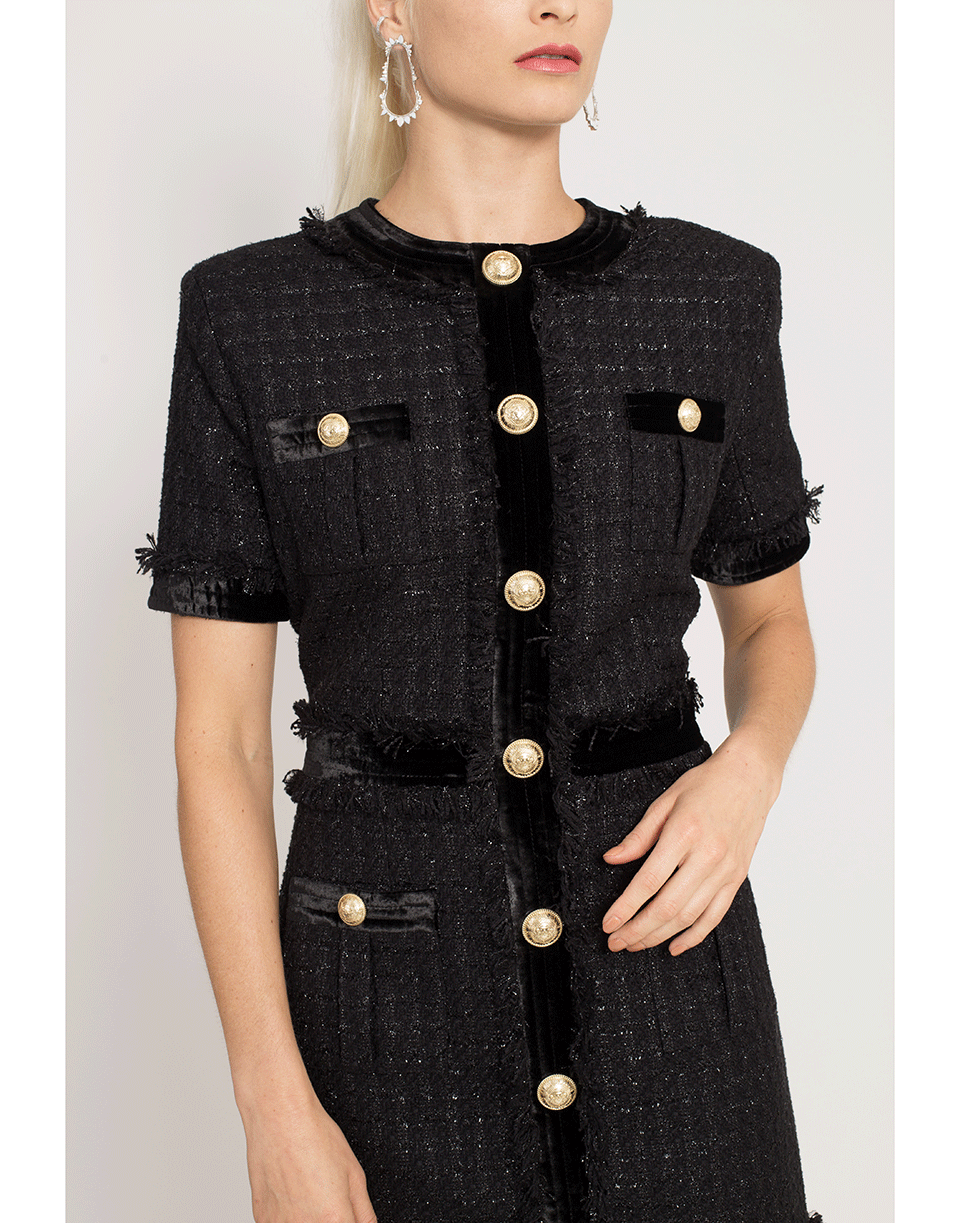 BALMAIN-Tweed Mini Dress-