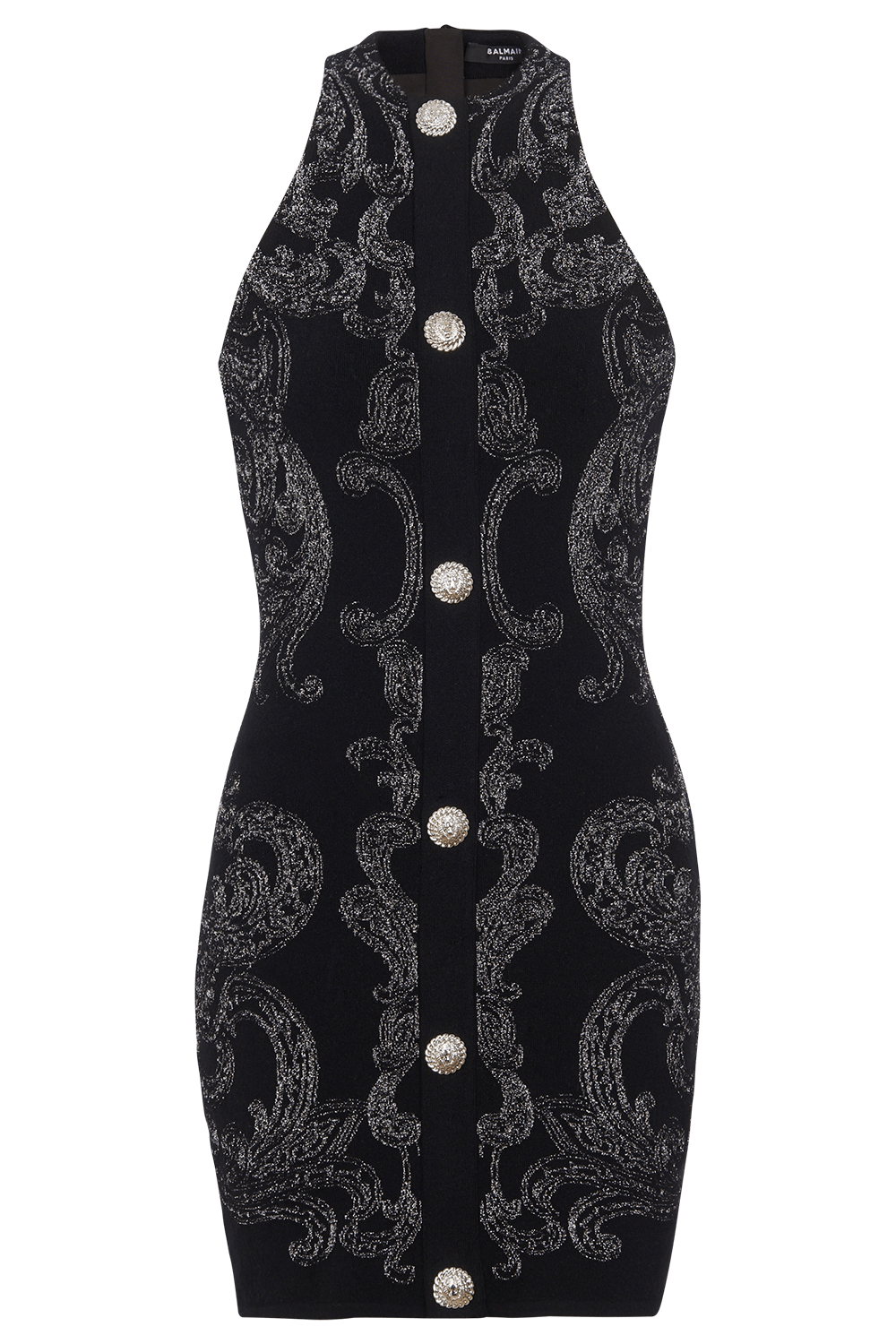 BALMAIN-Sleeveless Paisley Dress-
