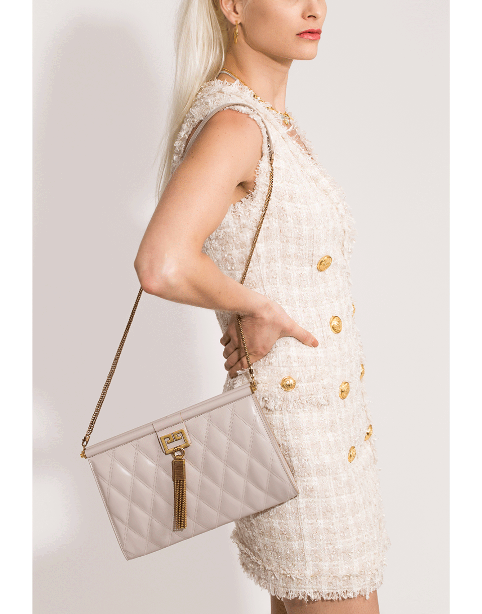BALMAIN-Fringe Tweed Button Dress-