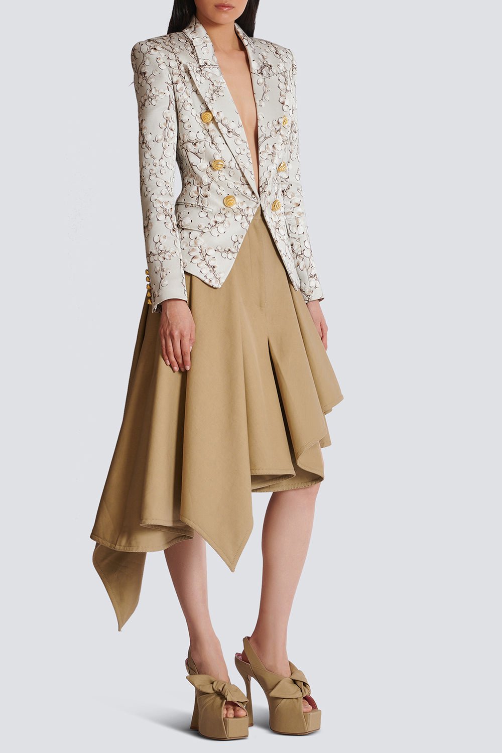 BALMAIN-Six Button Printed Jacket-