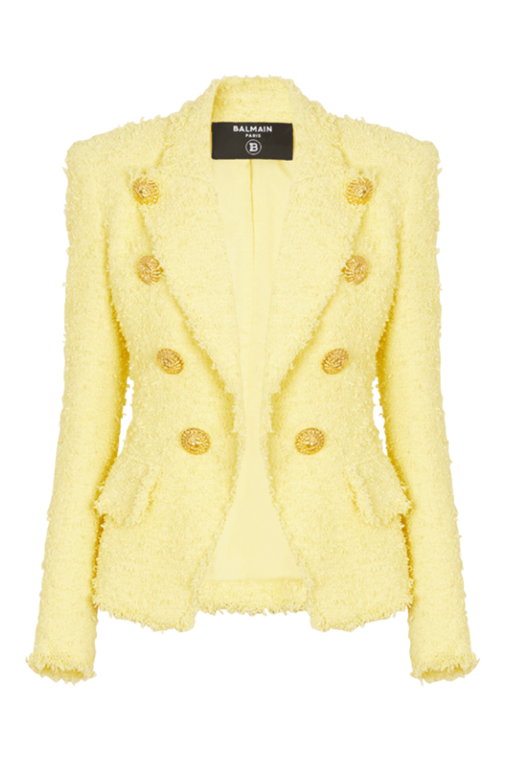 BALMAIN-Eight Button Jacket - Jaune Pâle-