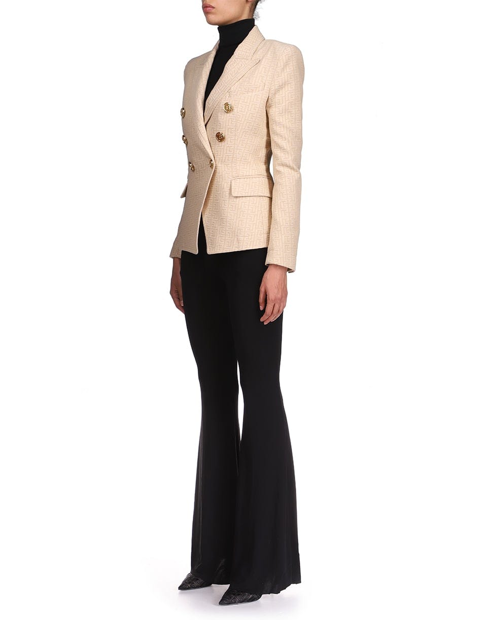BALMAIN-Monogram Jacquard 6 Button Jacket-