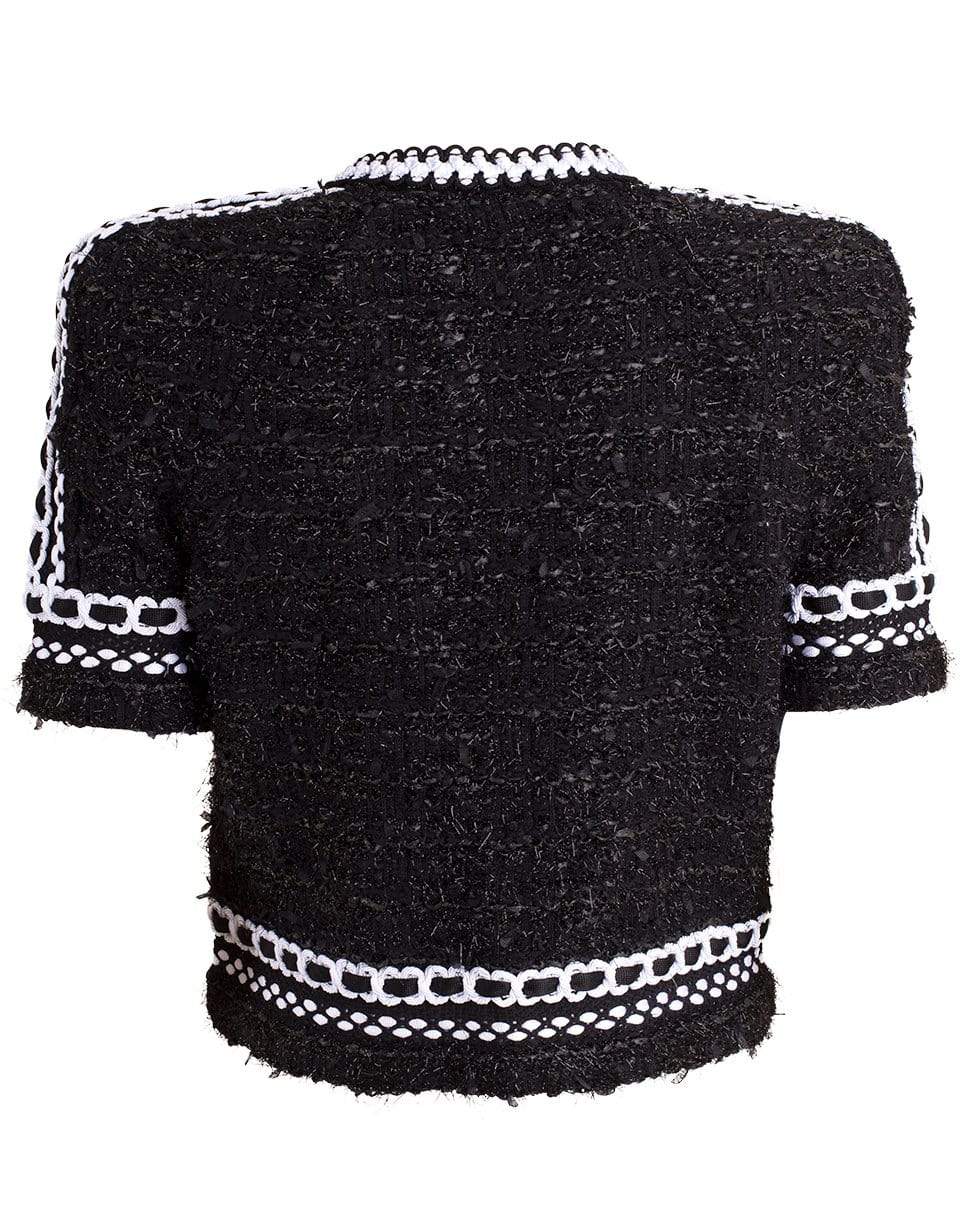 BALMAIN-Short Sleeve Collarless Knit Jacket-