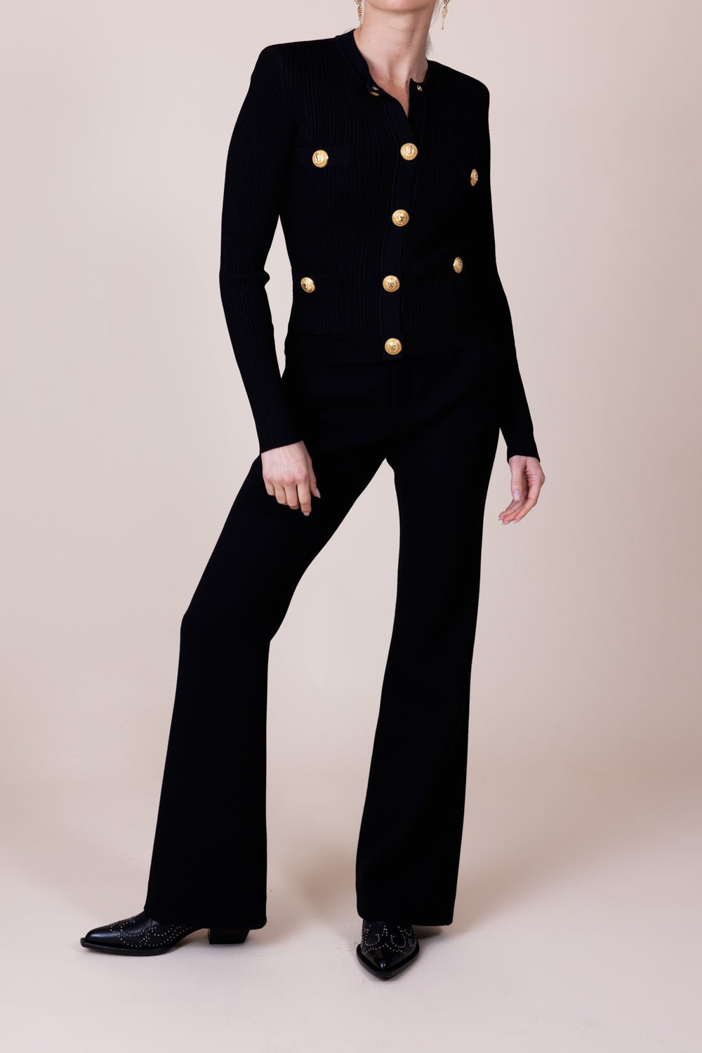 BALMAIN-Bootcut Trousers-