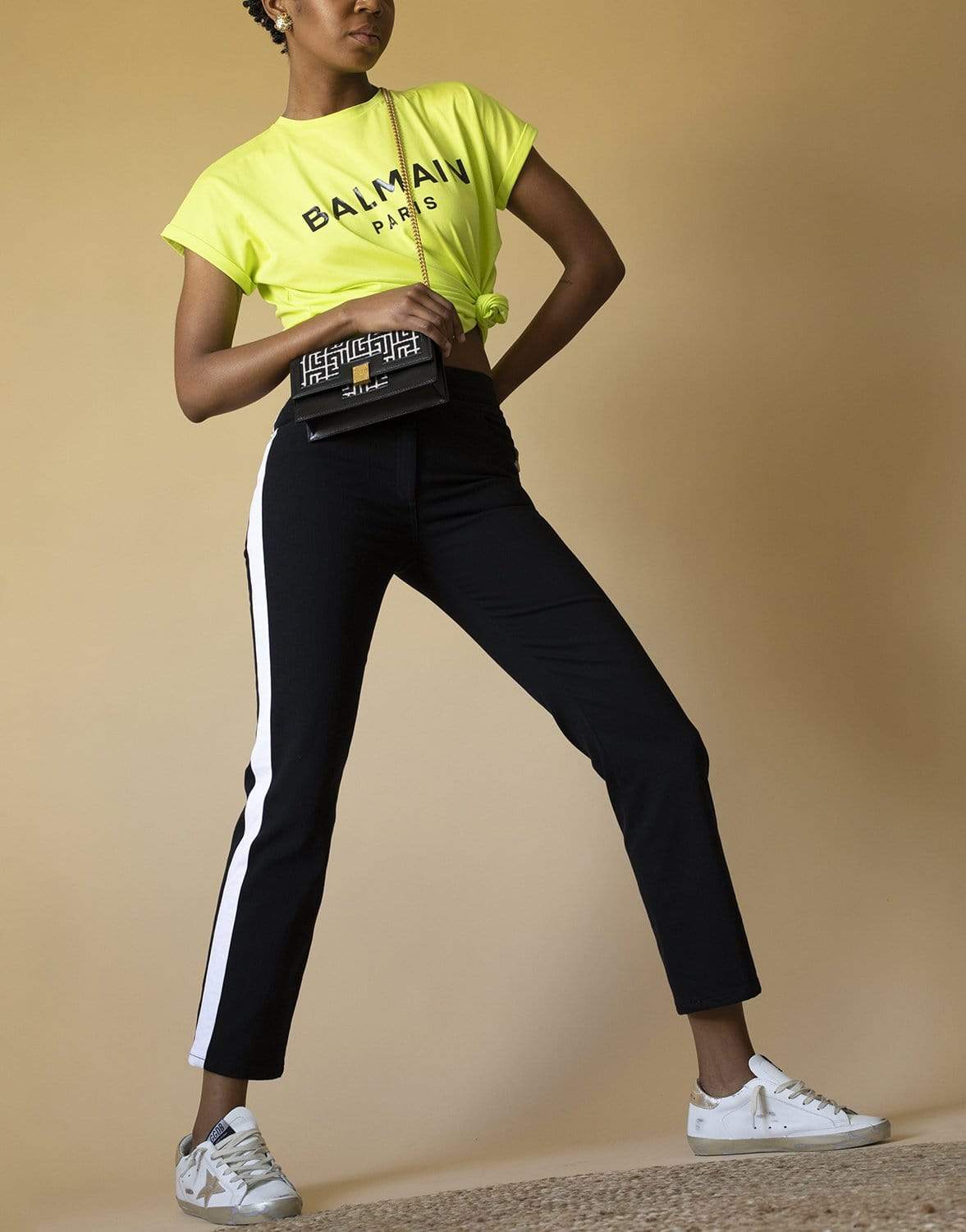 BALMAIN-Black Straight Denim Pant-
