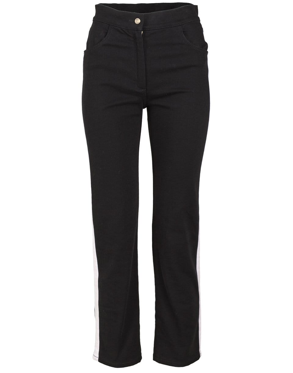 BALMAIN-Black Straight Denim Pant-