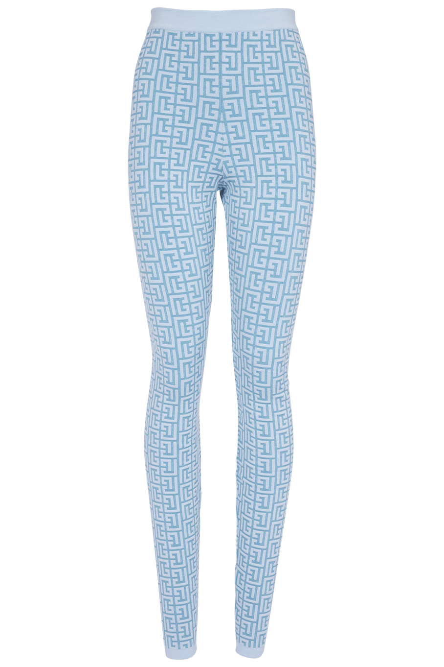 BALMAIN-Monogram Knit Legging - Bleu-
