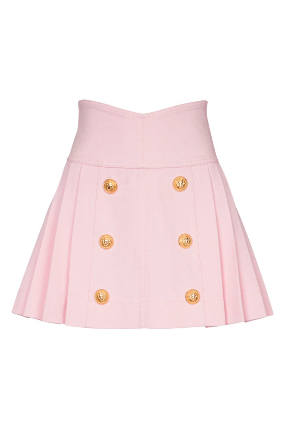 BALMAIN-Pleated Mini Skirt-