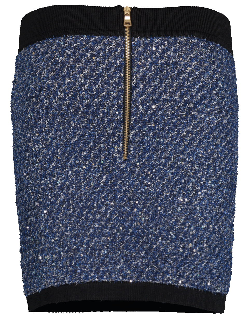 BALMAIN-Tweed Short Skirt-