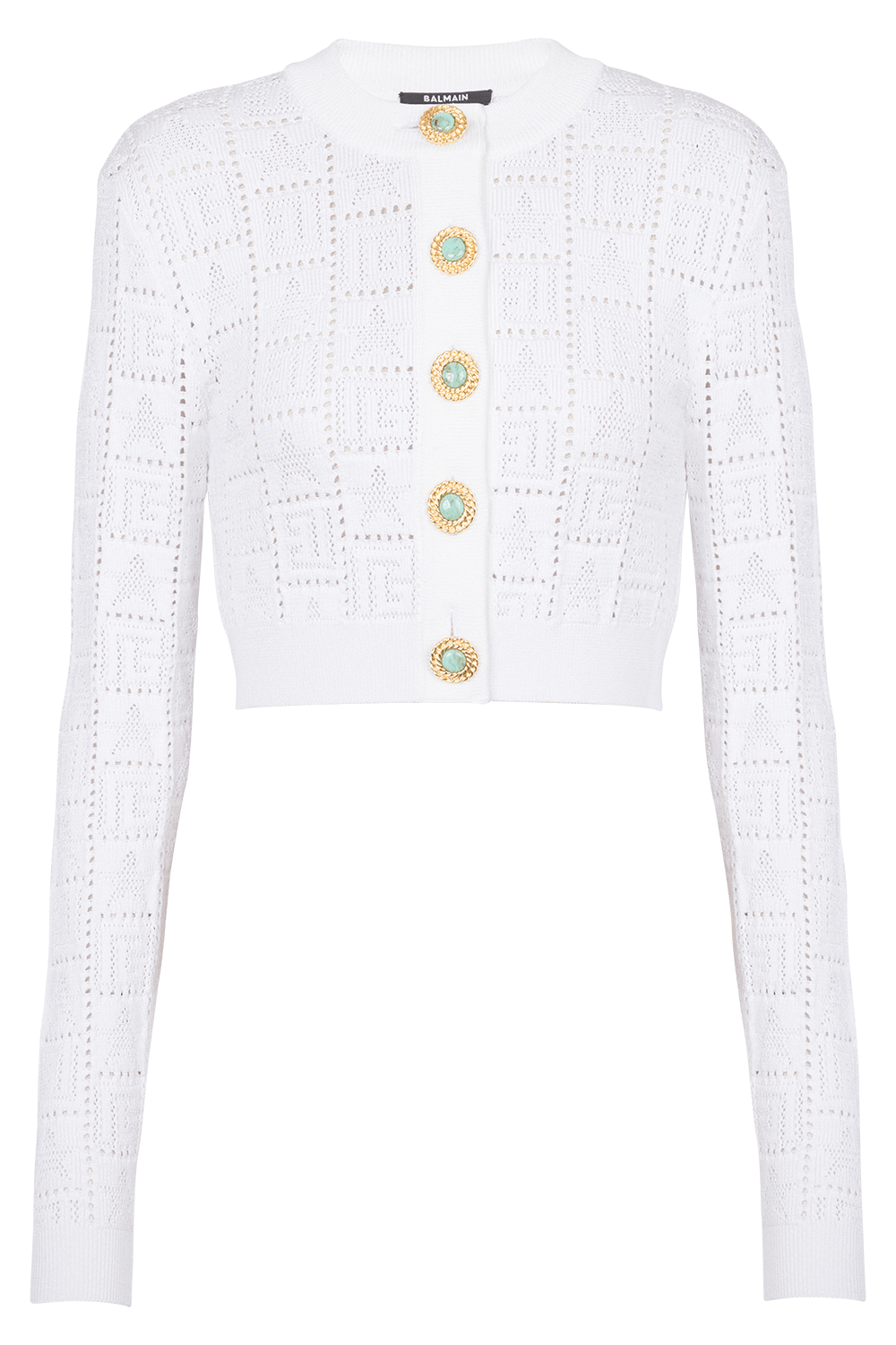 BALMAIN-Monogram Cardigan-